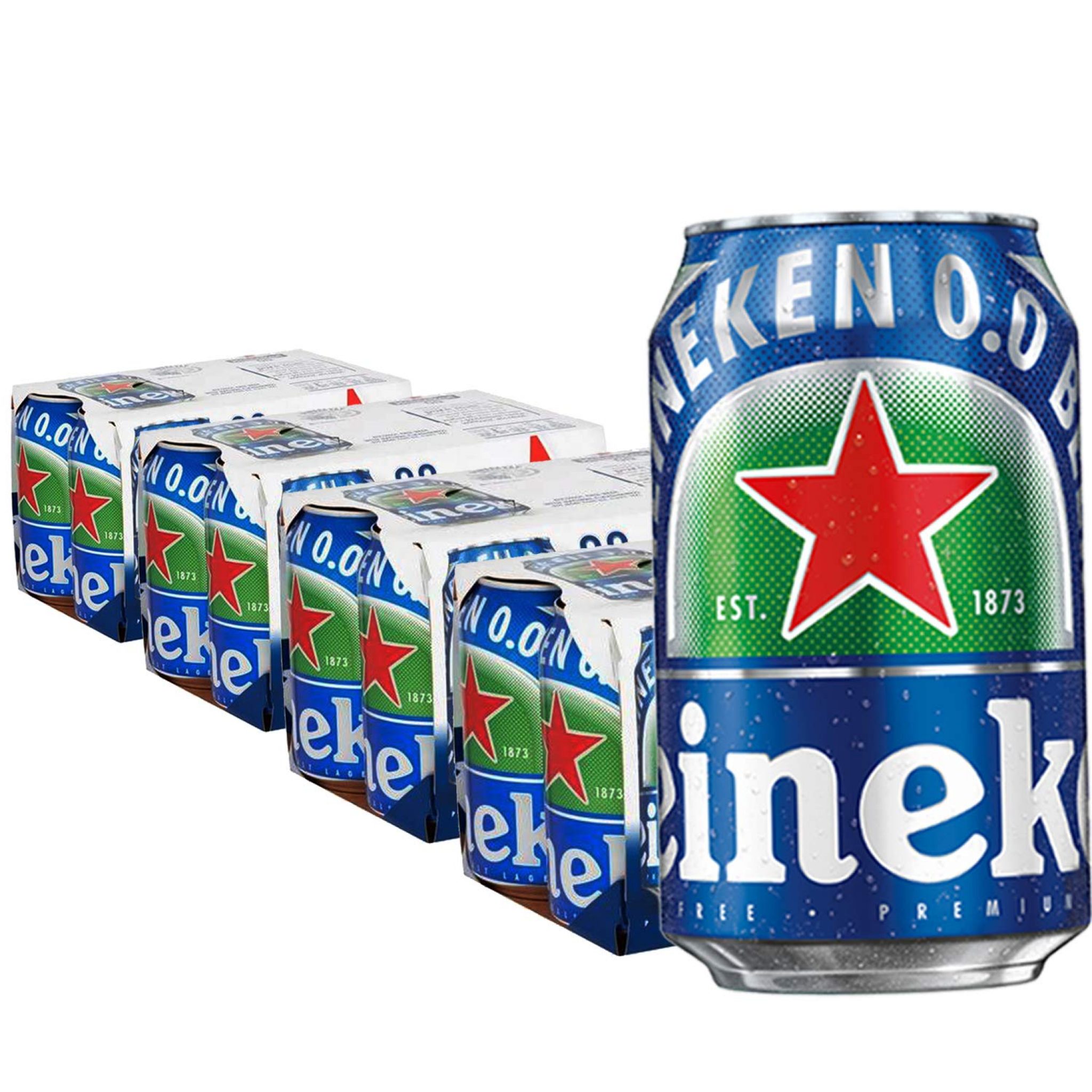 Heineken 0.0 % Non Alcoholic Lager Beer - Zero Dot Zero Can, 24 Pack